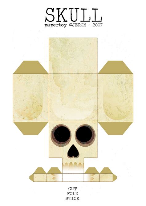 Printable Paper Skull Template